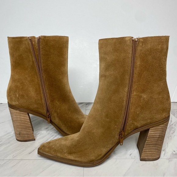 Steve Madden Sparrow Brown Suede Heeled Bootie 11M - Picture 6 of 15